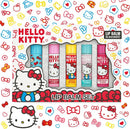 Hello kitty 5 lip balm flavoured set cherry, bubble gum, vanilla, strawberry and sugar.-5