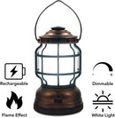 LED Camping Lantern, 2 Modes (White Light & Flame Effect), Dimmable, USB-4