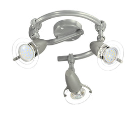 EGLO 3 bulb Spotlight - GU10-LED - Silver - Bulbs Included