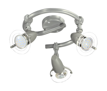 EGLO silver 3 light LED ceiling spotlight