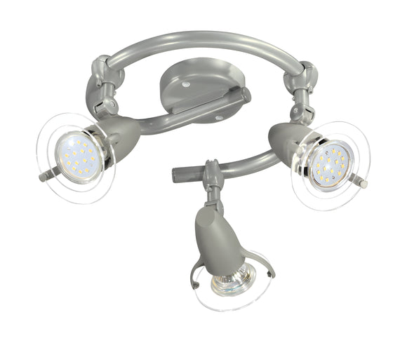 EGLO 3 bulb Spotlight - GU10-LED - Silver - Bulbs Included