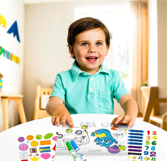 Crayola My First Mini Kids Colouring & Sticker Set | Li’l Learners Activity Kit with Pens & Crayons | Toddler Art Kit 36 Months+