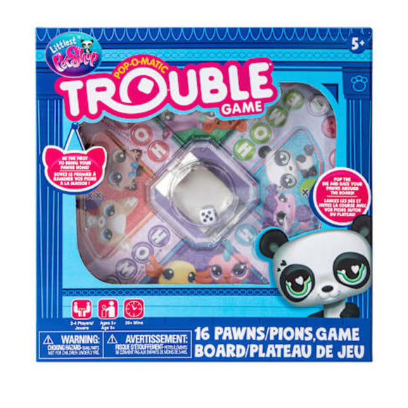 Littlest Pet Shop Trouble Board Game Pop-O-Matic Childrens Fun Game