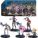 League of Legends, Dual Cities Pack w/ Exclusive Jinx, Heimerdinger, Vi, Caitlyn, and Ekko, 4-Inch Collectible Figures, Accessories, Ages 12 and Up