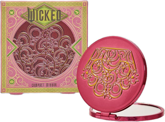 Official Wicked Compact Mirror Glinda Design | Pink Portable Makeup Mirror
