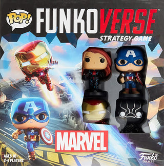 Funko Funkoverse: Marvel Avengers (4 Pack Exclusive POP! Figures) Light Strategy Board Game For Children And Adults (Ages 10+) Ideal for 2-4 Players 46060