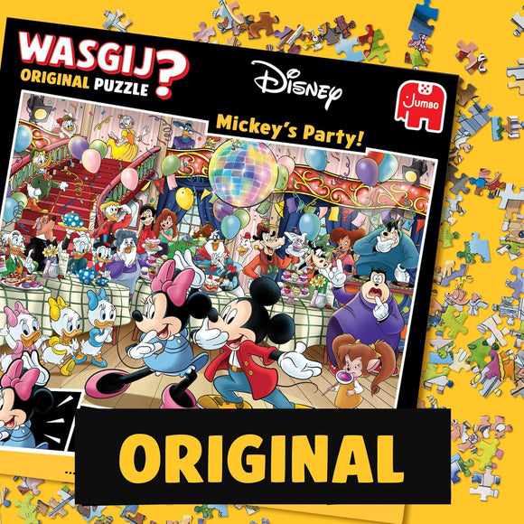 Wasgij Disney Mickey’s Party 1000 Piece Jigsaw Puzzle | Brain Teaser Puzzle for Adults | Unique Imagination Puzzle Game