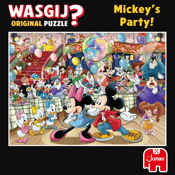 Wasgij Disney Mickey’s Party 1000 Piece Jigsaw Puzzle | Brain Teaser Puzzle for Adults | Unique Imagination Puzzle Game