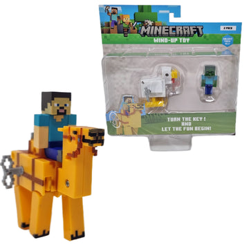 Minecraft Wind-Up Toy Figures Llama Pig Chicken Horse Camel with Characters