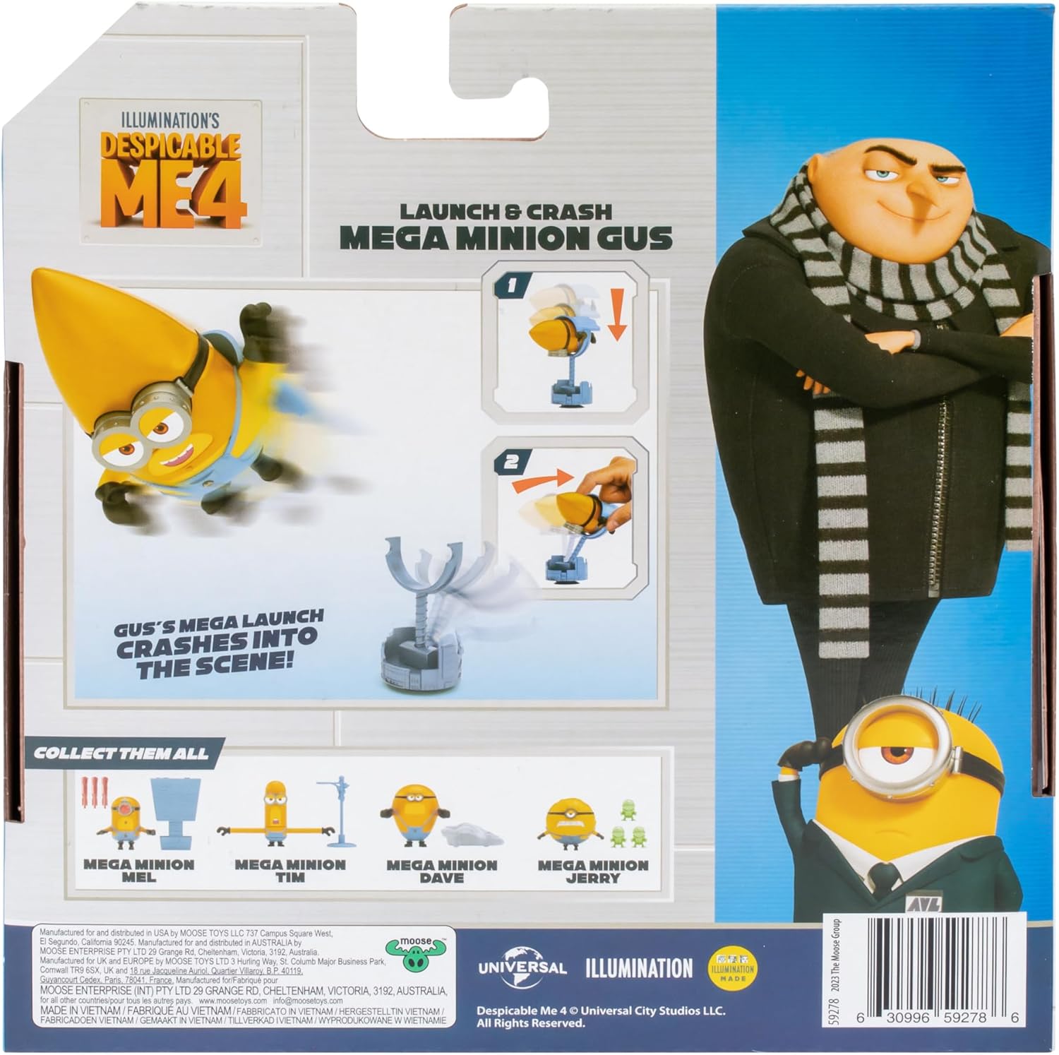 MINIONS Despicable Me 4 Launch And Crash Mega Gus Action Figure