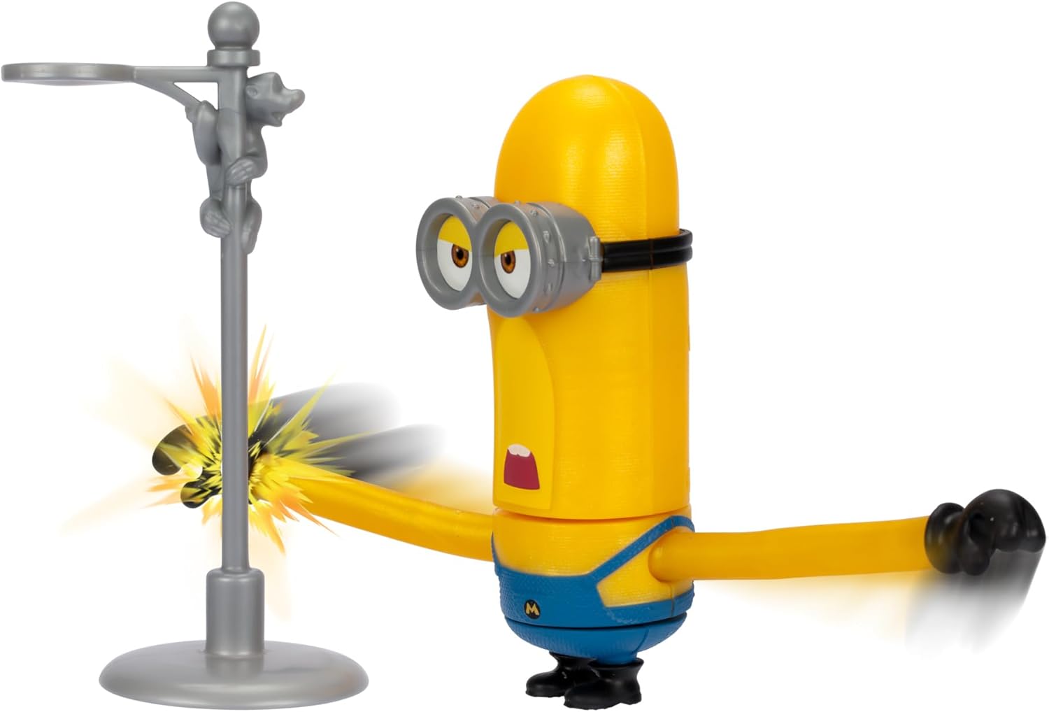 MINIONS Despicable Me 4 Wild Spinning Mega Tim Action Figure Press Down On Tim's head