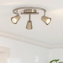 3 Bulb Spotlight Travale S- GU10-LED Matt Nickel- 3 x 5W LED Bulbs Included-2