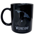 Wednesday Addams Mug & Sock Set Black Gothic Dark Humor Coffee Cup Striped Socks-2
