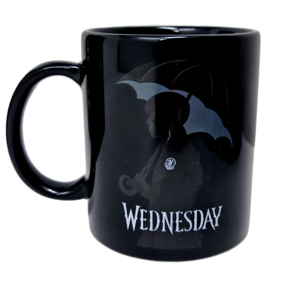 Wednesday Addams Mug & Sock Set Black Gothic Dark Humor Coffee Cup Striped Socks