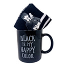 Wednesday Addams Mug & Sock Set Black Gothic Dark Humor Coffee Cup Striped Socks-6