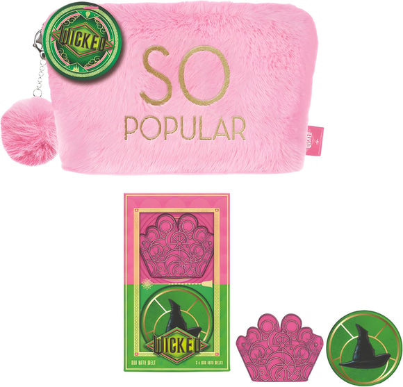 Official Wicked Gift Set – “SO POPULAR” Pink Cosmetic Bag + 2 Bath Melts