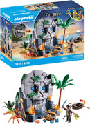 Playmobil Pirates Skull Island 71531 Treasure Adventure Playset | Pirate Toy with Cannon Boat & Figures Ages 4+-1