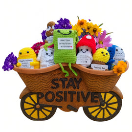Handmade Positive Inspirational Crochet Plush Set of 7