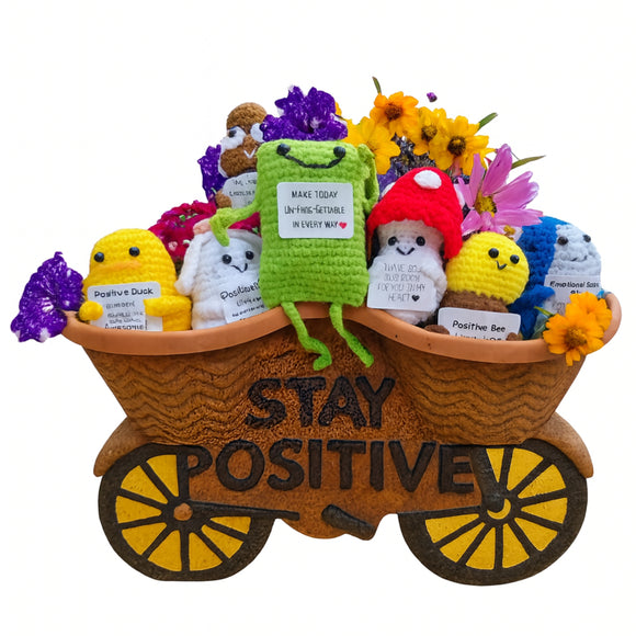 Handmade Positive Inspirational Crochet Plush Set of 7