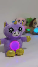 Sitting Plush Soft Toy Night Sky Light Projector 23cm Unicorn, Dragon, Cat, Dog