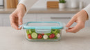 9-Piece Glass Food Storage Container Set with Airtight Lids – Various Sizes-11