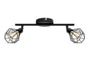 Barba 2 Bulb Ceiling Spotlight Black & Amber - Bulbs Included-2