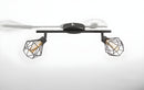 Barba 2 Bulb Ceiling Spotlight Black & Amber - Bulbs Included-1