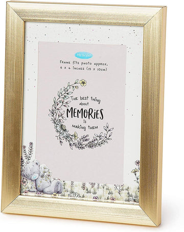 Valentines Photo Frame 6" x 4" Me to You Gold Tatty Teddy Gift 10 x 15 cm - 0
