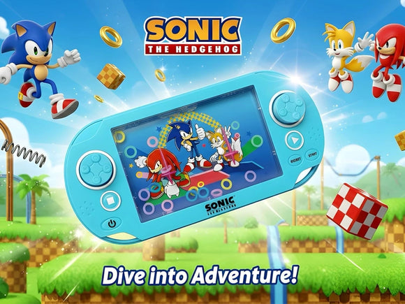  Sonic 100ml shower gel and handheld water ring game for kids

