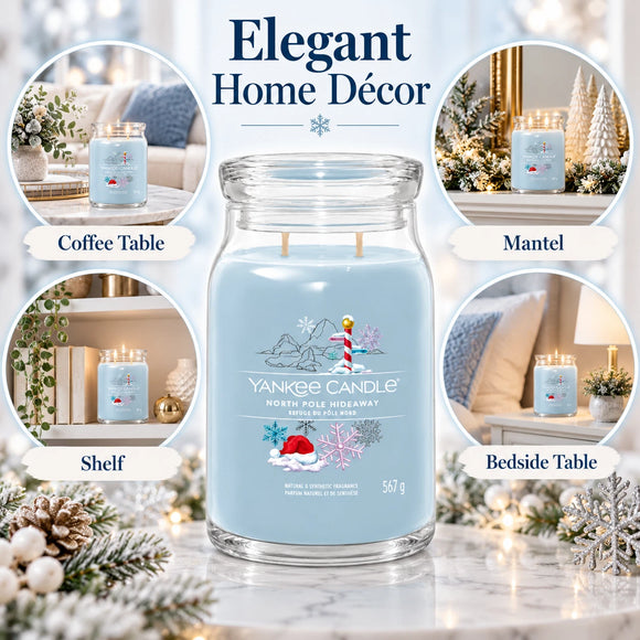  Yankee Candle North Pole Hideaway Christmas scented outdoor candle
