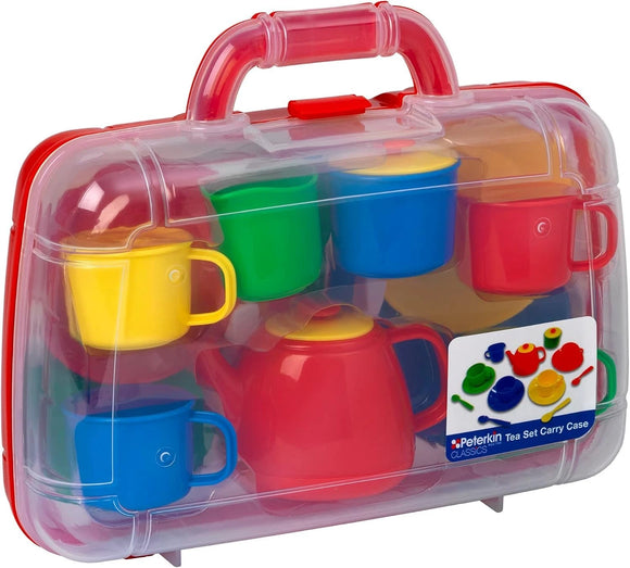 Peterkin tea set in carry case for children's pretend play

