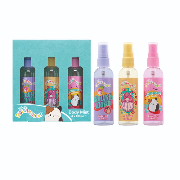 Squishmallows Body Mist Purple, Cream, Pink