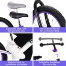 Bixe Pro Balance Bike 16" Aluminium Violet for Kids 3 to 7 Years-2