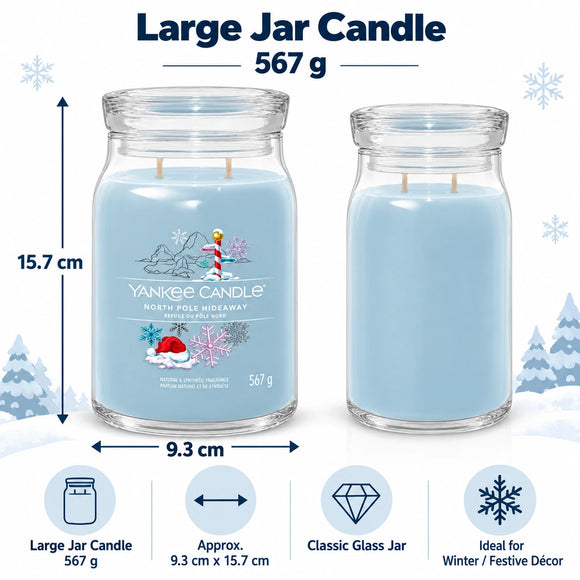  Large Christmas garden candle in a white metal tin by Yankee Candle
