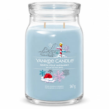  Yankee Candle North Pole Hideaway large garden candle in white metal tin
