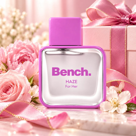 Bench Haze for Her 30ml perfume with mandarin peach coconut and grapefruit notes
