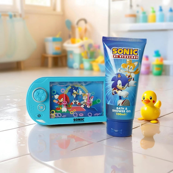  Sonic kids bath set with shower gel and interactive water game
