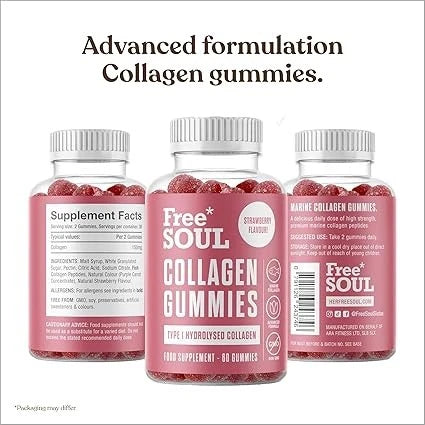 Free Soul Collagen Gummies High Strength Marine Type 1 Hydrolysed 60 Pack