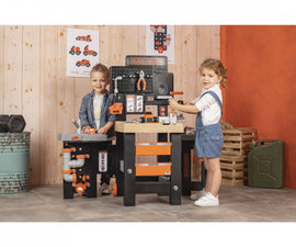 Smoby Black and Decker Kids Mega Centre Workbench with 95+ Accessorie - 0