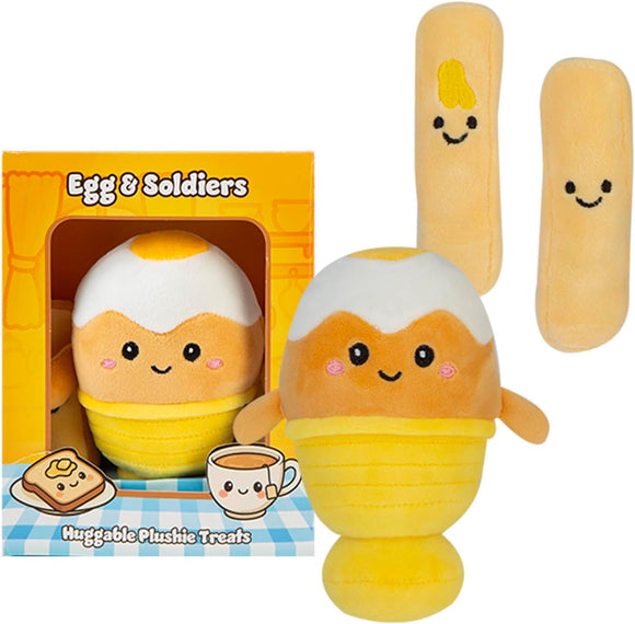 Egg & Soldiers Soft Toy Plush Gift Egg Hunt Prize - 19cm X 15cm