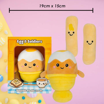 Egg & Soldiers Soft Toy Plush Gift Egg Hunt Prize - 19cm X 15cm - 0