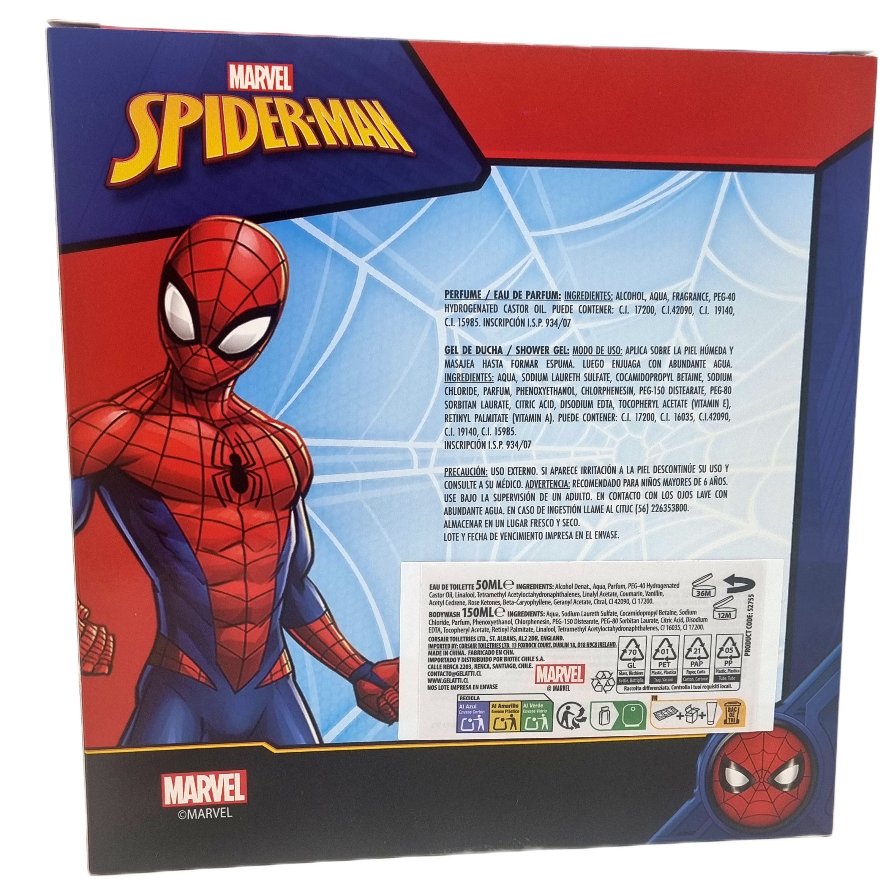 Marvel Spiderman Fragrance Duo Set - 50 Ml Edt & 150 Ml Shower Gel Boxed