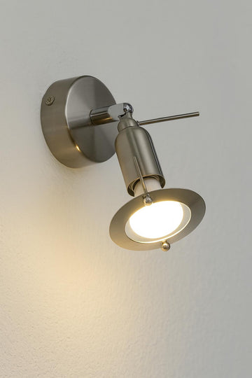 Eglo Darwin nickel chrome wall spotlight