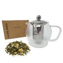 Glass Teapot Steel Infuser & Lid Heat Resistant Borosilicate Loose Tea 1200ml-6