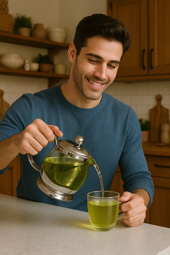 Glass Teapot Steel Infuser & Lid Heat Resistant Borosilicate Loose Tea 800ml