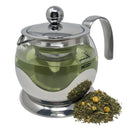 Glass Teapot Steel Infuser & Lid Heat Resistant Borosilicate Loose Tea 800ml-10