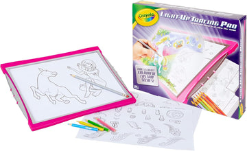 Crayola Pink Light-Up Tracing Pad with Pencils and Activity Sheets - 0