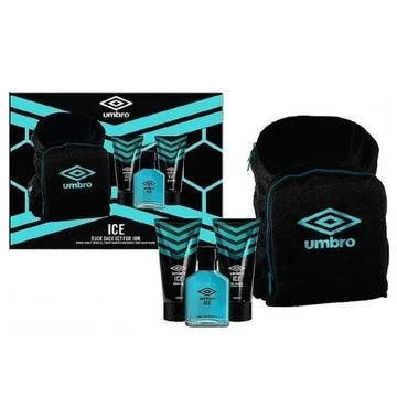 Umbro Ice Rucksack Gift Set For Men, EDT 75ml, Shampoo & Conditioner 150ml And Body Wash 150ml