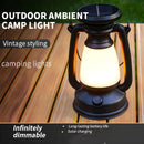 Vintage Camping Lantern Stepless Dimmable Rechargeable Solar Powered-3