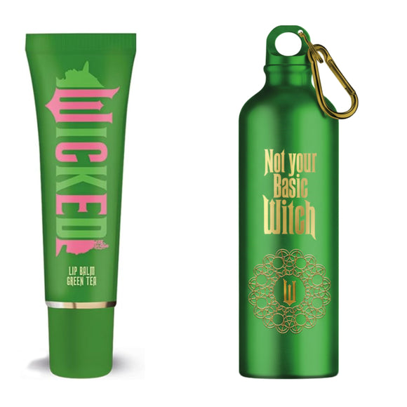 Wicked Gift Set "Not Your Basic Witch" Green 750m Water Bottle & Lip Balm